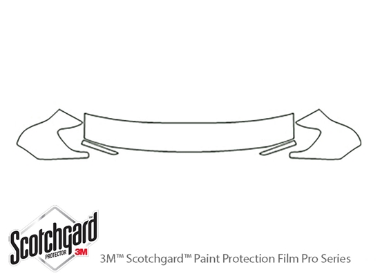 Toyota Tacoma 2001-2004 3M Clear Bra Hood Paint Protection Kit Diagram