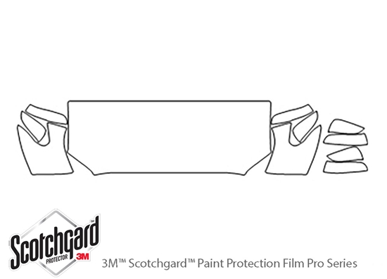 Toyota Tacoma 2016-2023 3M Clear Bra Hood Paint Protection Kit Diagram