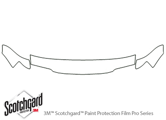 Toyota Tercel 1995-1998 3M Clear Bra Hood Paint Protection Kit Diagram