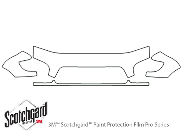 ##LONGDESCRIPTIONNAME2## 3M Clear Bra Hood Paint Protection Kit Diagram