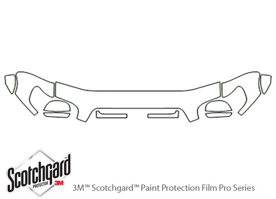 Toyota Tundra 2003-2006 3M Clear Bra Hood Paint Protection Kit Diagram