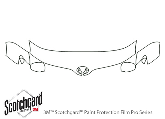 Toyota Venza 2009-2015 3M Clear Bra Hood Paint Protection Kit Diagram