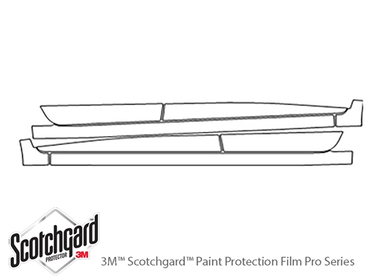 Toyota Yaris 2015-2018 3M Clear Bra Door Cup Paint Protection Kit Diagram