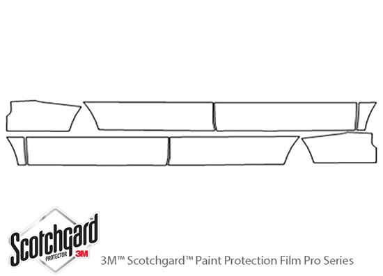 Volkswagen Atlas 2018-2023 3M Clear Bra Door Cup Paint Protection Kit Diagram