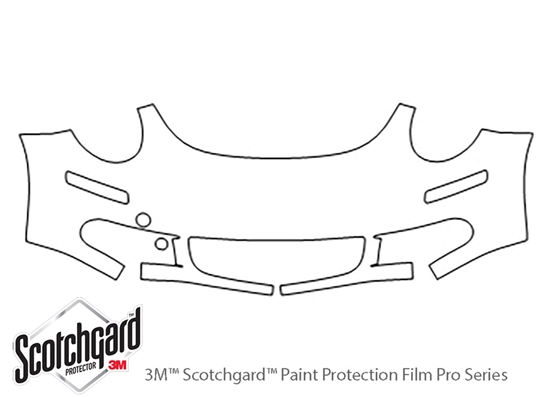 Volkswagen Beetle 2006-2010 3M Clear Bra Bumper Paint Protection Kit Diagram