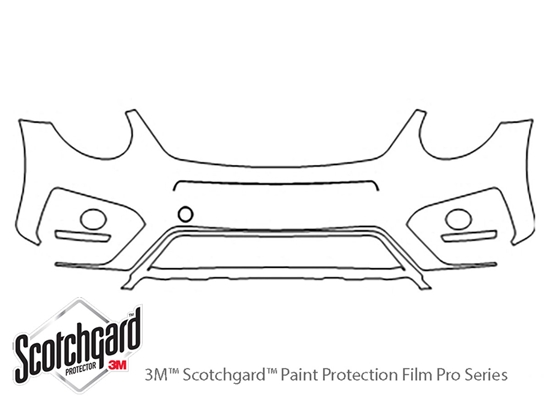 Volkswagen Beetle 2016-2019 3M Clear Bra Bumper Paint Protection Kit Diagram