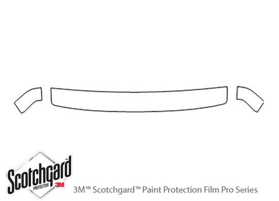 Volkswagen Corrado 1990-1994 3M Clear Bra Hood Paint Protection Kit Diagram