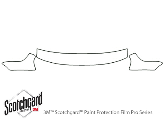 Volkswagen Golf 1993-1998 3M Clear Bra Hood Paint Protection Kit Diagram