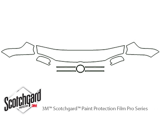 Volkswagen Golf 1999-2006 3M Clear Bra Hood Paint Protection Kit Diagram