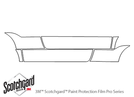 Volkswagen Golf 2004-2005 3M Clear Bra Door Cup Paint Protection Kit Diagram