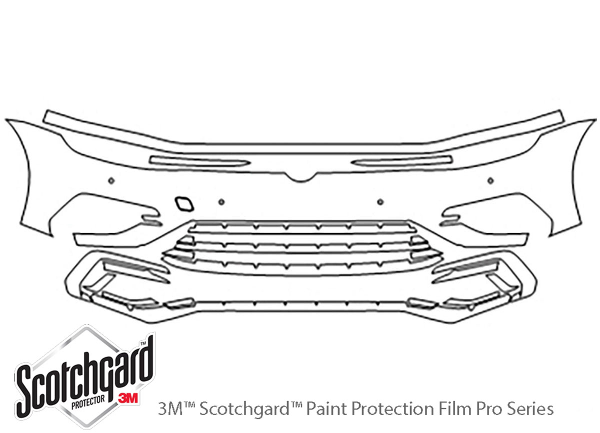 ##LONGDESCRIPTIONNAME2## 3M Clear Bra Bumper Paint Protection Kit Diagram