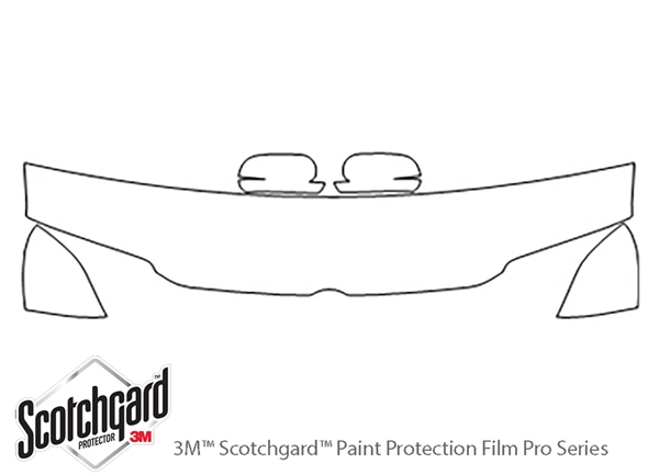 ##LONGDESCRIPTIONNAME2## 3M Clear Bra Hood Paint Protection Kit Diagram