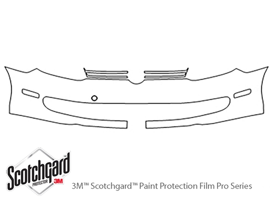 Volkswagen Jetta 2010-2014 3M Clear Bra Bumper Paint Protection Kit Diagram