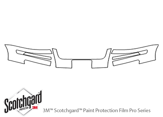 Volkswagen Passat 2001-2005 3M Clear Bra Bumper Paint Protection Kit Diagram