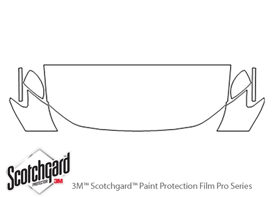 Volkswagen Tiguan 2018-2023 3M Clear Bra Hood Paint Protection Kit Diagram