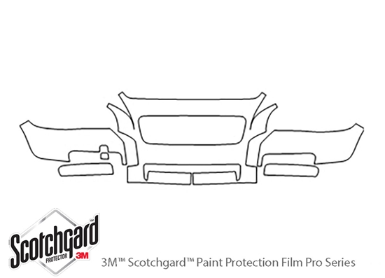 Volvo C30 2008-2010 3M Clear Bra Bumper Paint Protection Kit Diagram