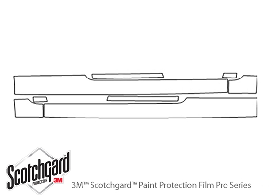 Volvo C70 2006-2010 3M Clear Bra Door Cup Paint Protection Kit Diagram