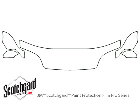 Volvo S40 2001-2004 3M Clear Bra Hood Paint Protection Kit Diagram