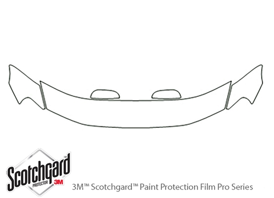 Volvo S60 2001-2004 3M Clear Bra Hood Paint Protection Kit Diagram