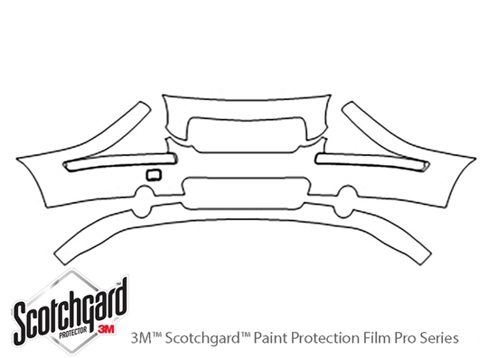 Volvo S60 2005-2010 3M Clear Bra Bumper Paint Protection Kit Diagram