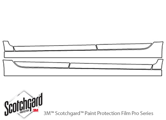 Volvo S60 2014-2016 3M Clear Bra Door Cup Paint Protection Kit Diagram