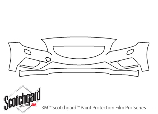 Volvo S60 2017-2018 3M Clear Bra Bumper Paint Protection Kit Diagram