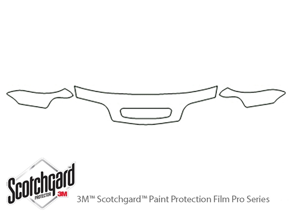 ##LONGDESCRIPTIONNAME2## 3M Clear Bra Hood Paint Protection Kit Diagram