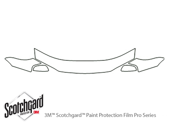 Volvo S80 2004-2006 3M Clear Bra Hood Paint Protection Kit Diagram