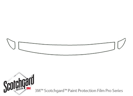 Volvo S90 1997-1998 3M Clear Bra Hood Paint Protection Kit Diagram