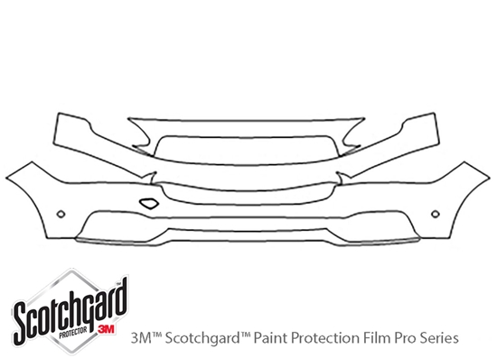 Volvo S90 2017-2023 3M Clear Bra Bumper Paint Protection Kit Diagram