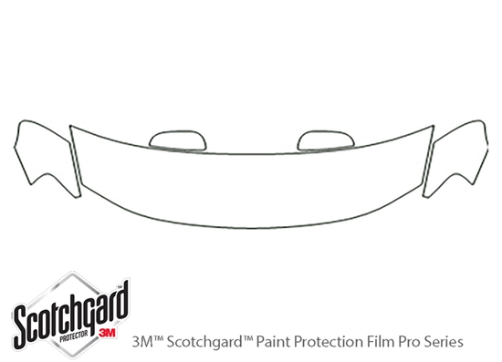 Volvo V70 2003-2007 3M Clear Bra Hood Paint Protection Kit Diagram