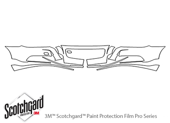 Volvo V70 2008-2010 3M Clear Bra Bumper Paint Protection Kit Diagram