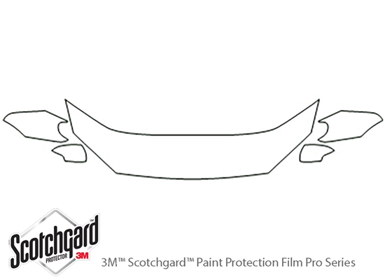 Volvo V70 2008-2010 3M Clear Bra Hood Paint Protection Kit Diagram