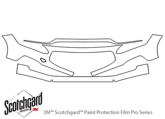 Volvo V90 2017-2020 3M Clear Bra Bumper Paint Protection Kit Diagram