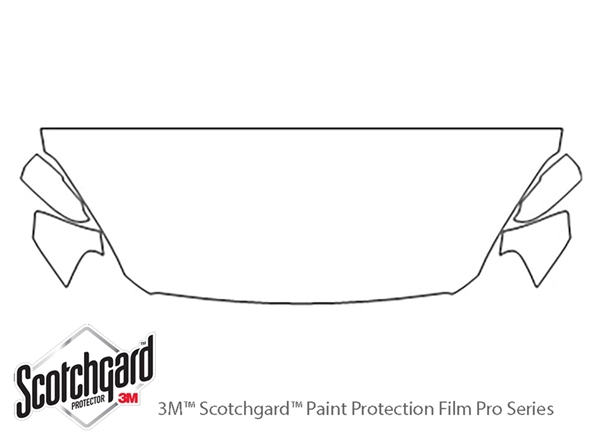 ##LONGDESCRIPTIONNAME2## 3M Clear Bra Hood Paint Protection Kit Diagram