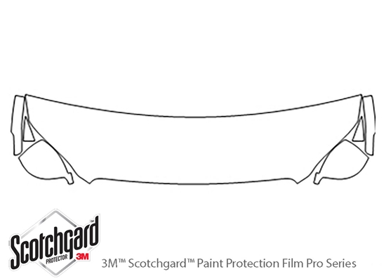 Volvo XC60 2018-2021 3M Clear Bra Hood Paint Protection Kit Diagram