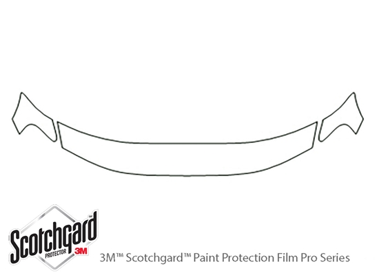 Volvo XC70 2003-2006 3M Clear Bra Hood Paint Protection Kit Diagram