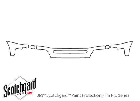 Volvo XC90 2003-2006 3M Clear Bra Bumper Paint Protection Kit Diagram