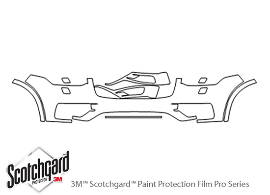 Volvo XC90 2016-2020 3M Clear Bra Bumper Paint Protection Kit Diagram