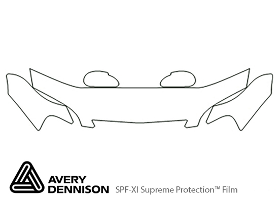 Acura CL 2002-2003 Avery Dennison Clear Bra Hood Paint Protection Kit Diagram