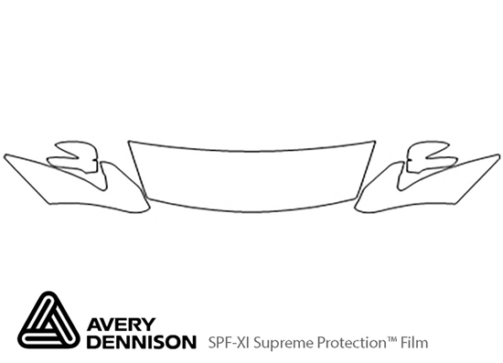 Acura CSX 2006-2007 Avery Dennison Clear Bra Hood Paint Protection Kit Diagram