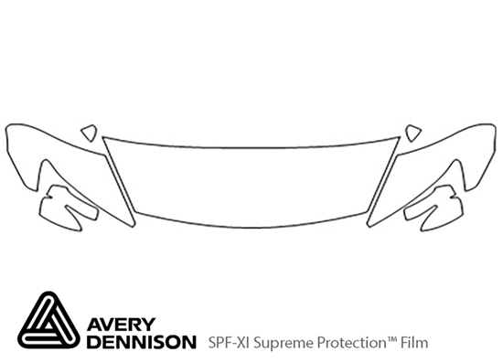 Acura CSX 2008-2011 Avery Dennison Clear Bra Hood Paint Protection Kit Diagram