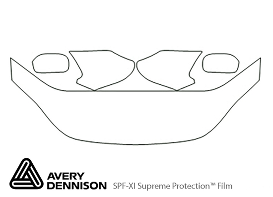 Acura EL 2001-2005 Avery Dennison Clear Bra Hood Paint Protection Kit Diagram