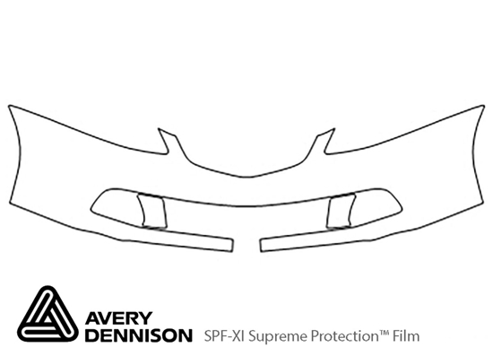 Acura EL 2004-2005 Avery Dennison Clear Bra Bumper Paint Protection Kit Diagram