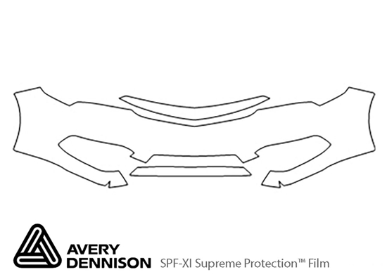 Acura ILX 2016-2018 Avery Dennison Clear Bra Bumper Paint Protection Kit Diagram