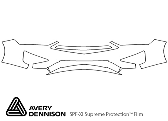 Acura ILX 2019-2023 Avery Dennison Clear Bra Bumper Paint Protection Kit Diagram