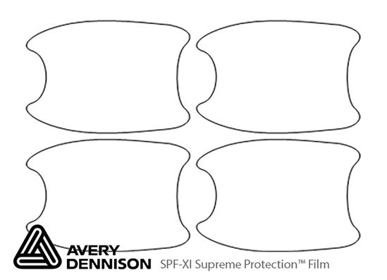 Acura ILX 2019-2023 Avery Dennison Clear Bra Door Cup Paint Protection Kit Diagram