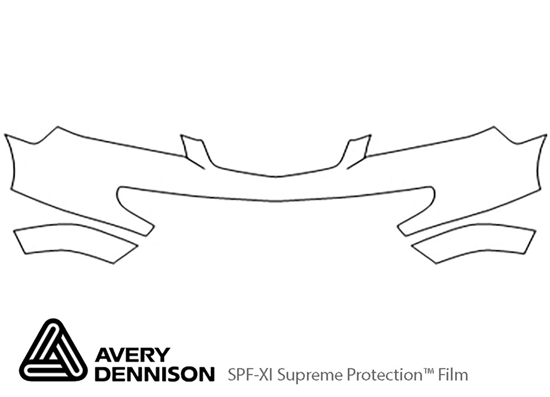 Acura MDX 2001-2003 Avery Dennison Clear Bra Bumper Paint Protection Kit Diagram