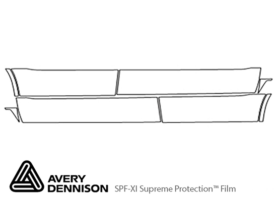 Acura MDX 2007-2013 Avery Dennison Clear Bra Door Cup Paint Protection Kit Diagram