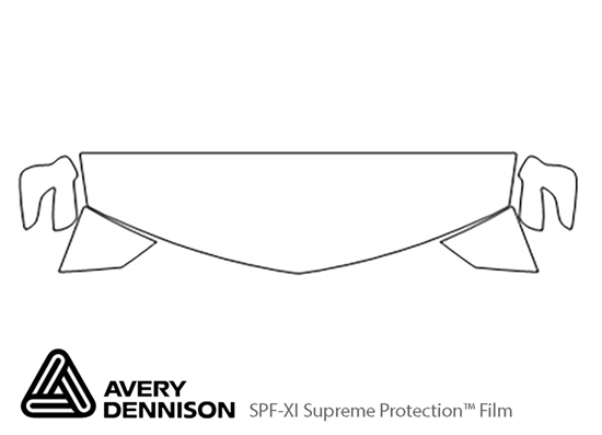 Acura MDX 2007-2013 Avery Dennison Clear Bra Hood Paint Protection Kit Diagram